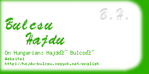 bulcsu hajdu business card